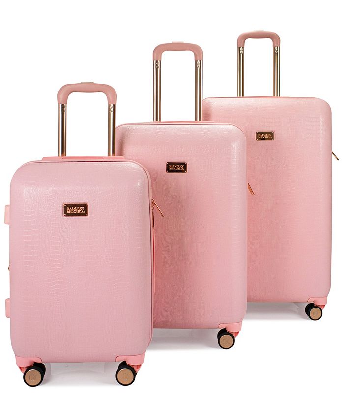 Badgley Mischka Snakeskin Expandable Luggage Set, 3 Piece - Macy's