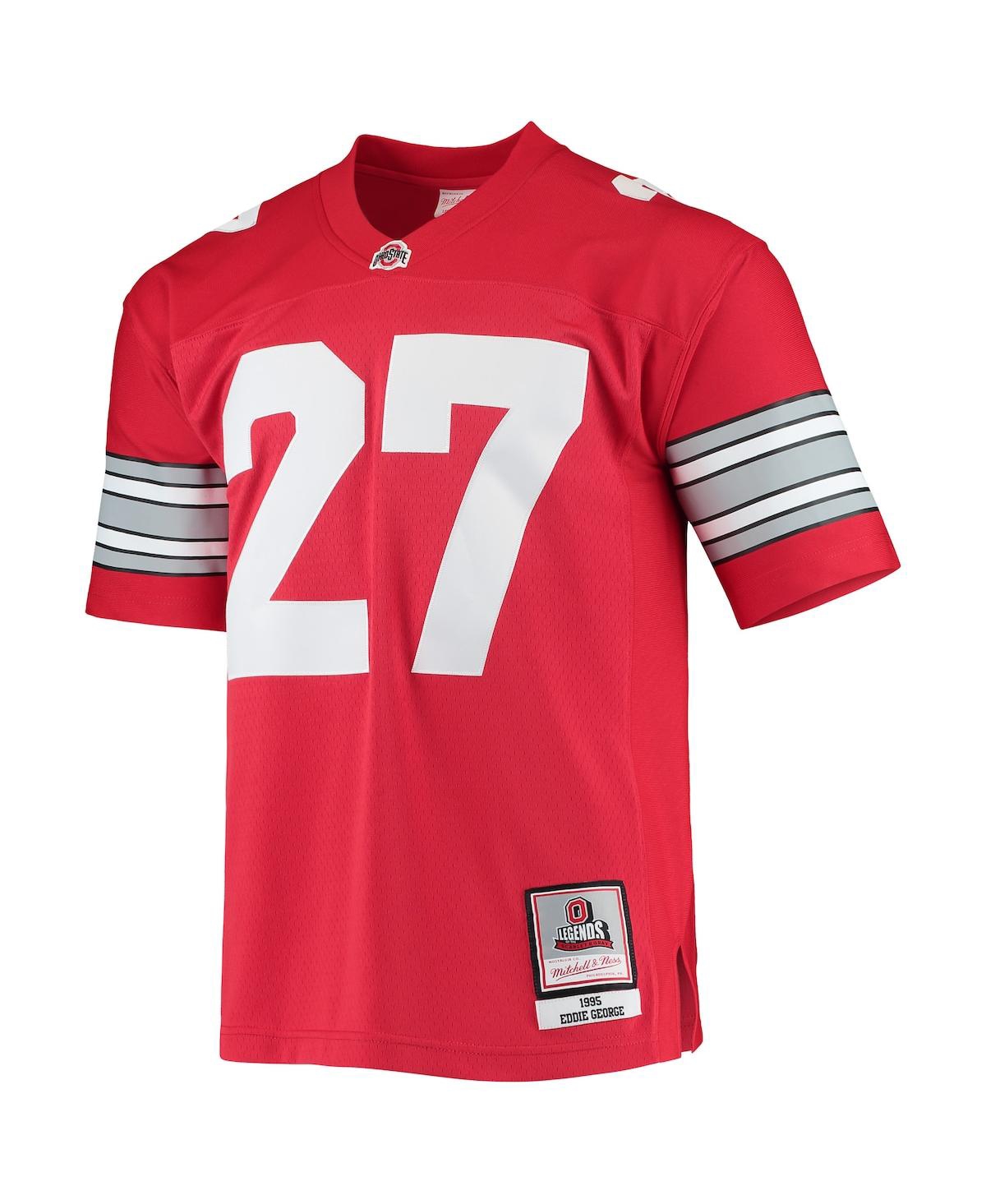 Men's Eddie GeorgeOhio State Buckeyes 1995 Authentic Throwback Legacy Jersey - Scarlet