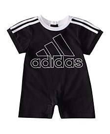 Baby Neutral Short Sleeve 3-Stripe Shortie Romper