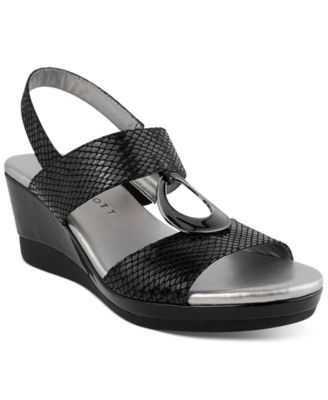 macy's clarks wedge sandals