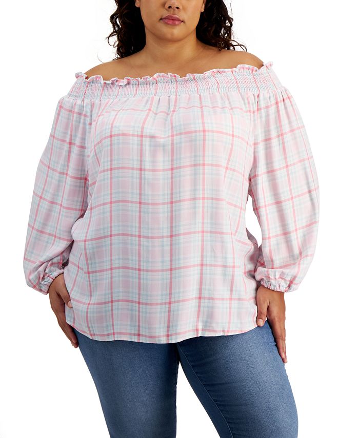 Tommy hilfiger off 2025 the shoulder top