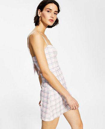 French Connection Sleeveless Plaid Sweetheart Dress Macy s