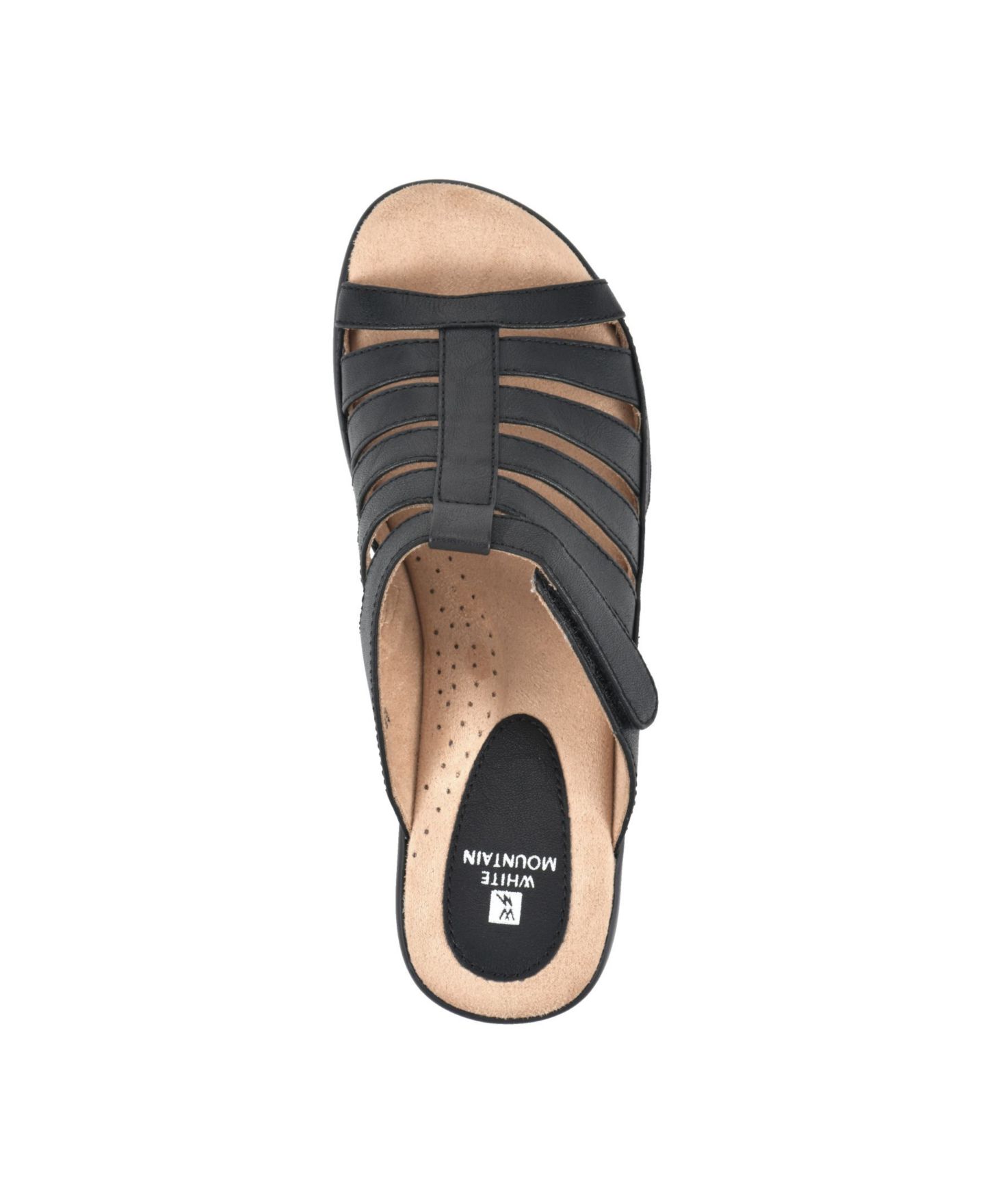 Женские сандалии White Mountain Valencia Slip-on Clog Sandal, цвет: Чёрный гладкий — фото 5