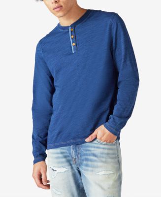 Lucky Brand Indigo Long Sleeve Henley Shirt - Macy's