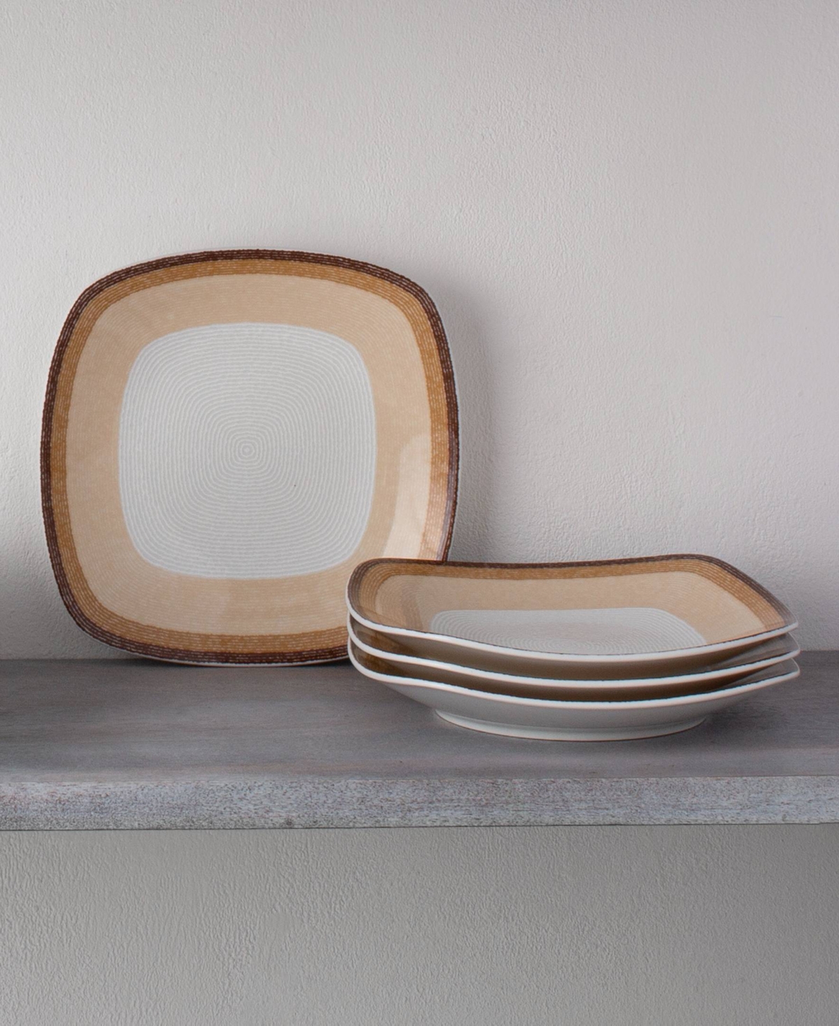 Noritake Colorscapes Layers Square Salad Set of 4, 8.25