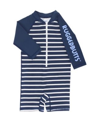 thumbnail image 2 of Ruggedbutts Toddler Boys Swim Shorties - Periwinkle Blue Seersucker... 2 of 9
