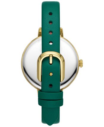 kate spade new york Women's Metro Green Leather Strap Watch 34mm & Reviews  - All Watches - Jewelry & Watches - Macy's