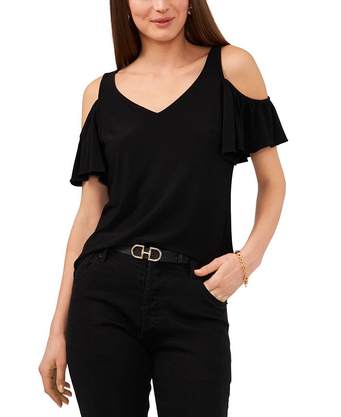 Vince Camuto Short Sleeve Cold Shoulder Top Macy's