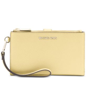 michael kors adele signature double zip wristlet