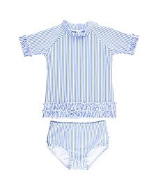 Baby Girls Rash Guard Swimsuit, 2-Piece Set