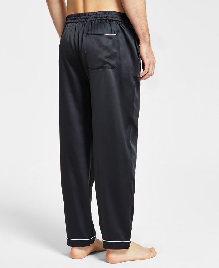 INC International Concepts Men's Piped Satin Pajama Pants, Created for