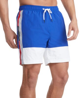 Tommy Hilfiger - Men's 7" Taped Swim Trunks