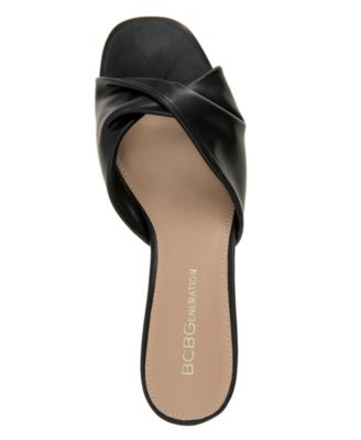 BCBGeneration Women's Mebba Heeled Sandal - Black Mule With Lucite Ball Heel & Padded Footbed - View #7