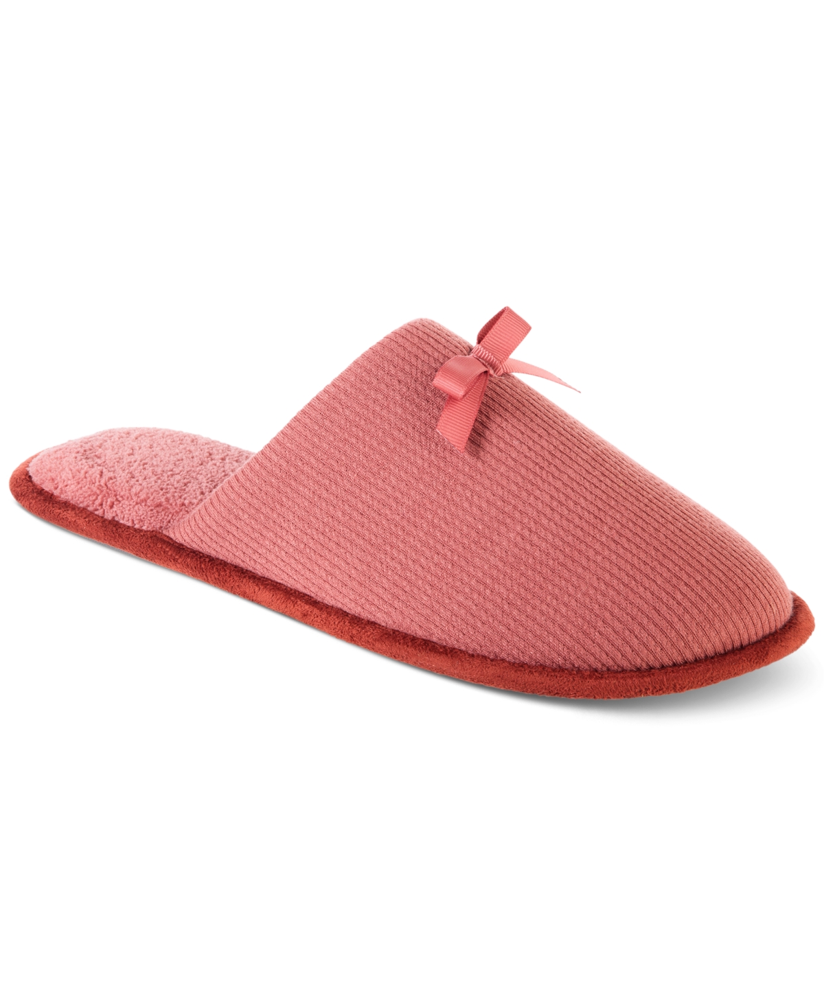 Women's Waffle-Knit Clog Slippers - Pink Clay