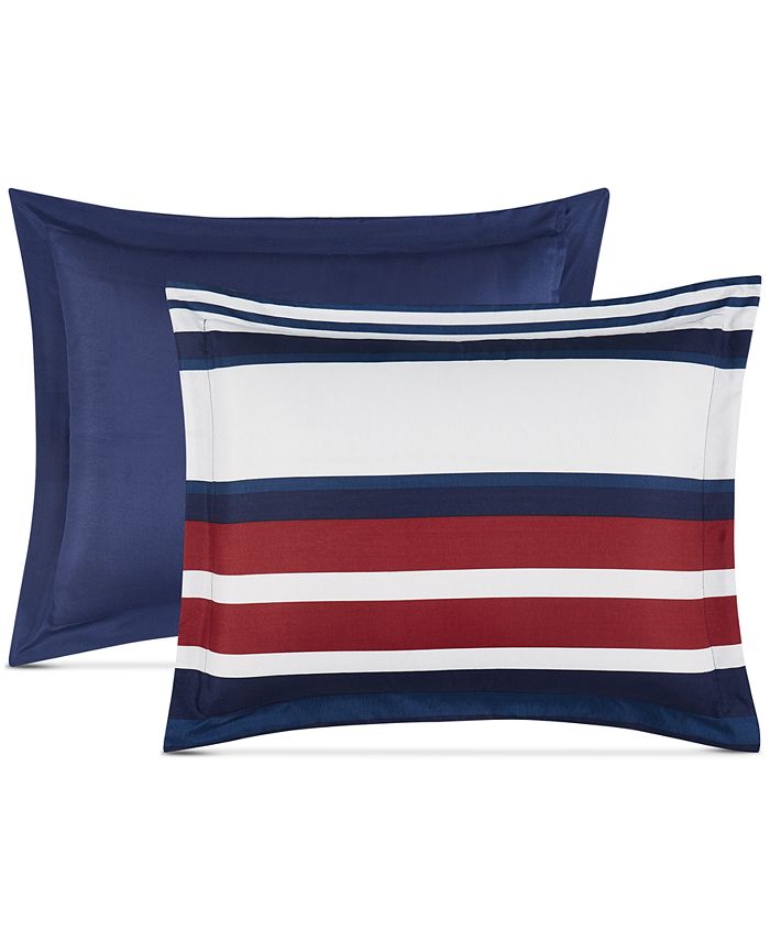 Pem America Red, White and Blue 3Pc Comforter Sets, Created for Macy's