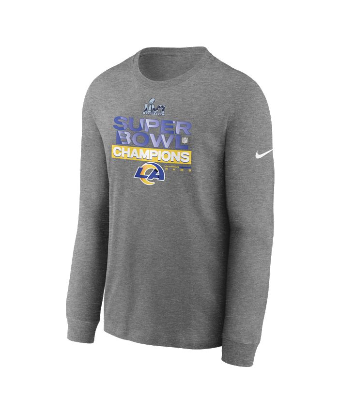 Nike Men's Heather Charcoal Los Angeles Rams 2021 Super Bowl Champions ...