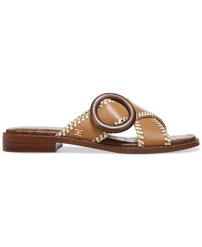 Sam Edelman Women's Harlie Whipstitch Slide Sandals - Macy's