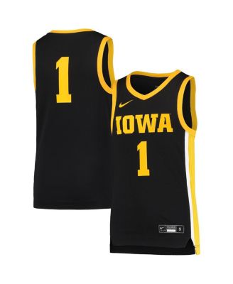 Big Boys 1 Black Iowa Hawkeyes Team Replica Basketball Jersey