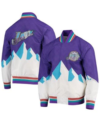 Mitchell and Ness ユタジャズ ウォームアップジャケット　M Mitchell & Ness Men's Utah Jazz Purple Hardwood Classics