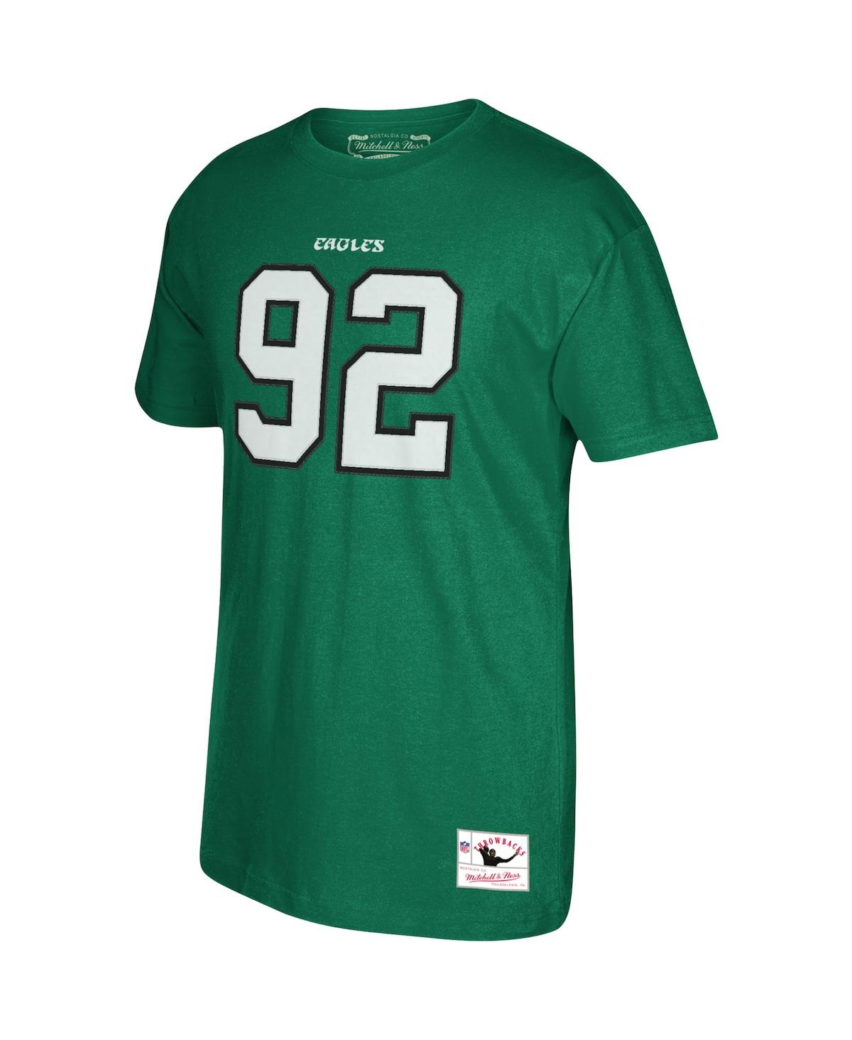 Men's Mitchell & Ness Reggie WhitePhiladelphia Eagles Retired Player Logo Name and Number T-shirt - Kelly Green