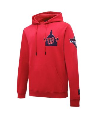 Men's Red Washington Nationals Logo Pullover Hoodie