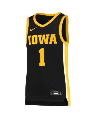 Big Boys 1 Black Iowa Hawkeyes Team Replica Basketball Jersey