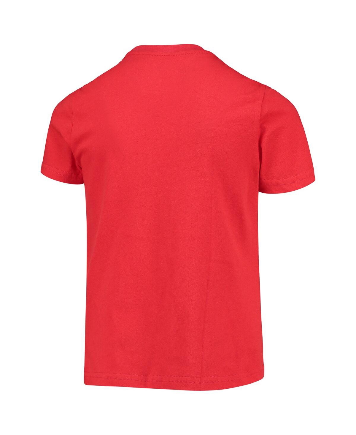 Big GirlsTeam Usa Mountain Skiing T-shirt - Red