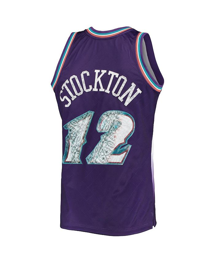 Maillot NBA Swingman Utah Jazz John Stockton 1991-92 Signé - Authentifié Fanatics - Violet