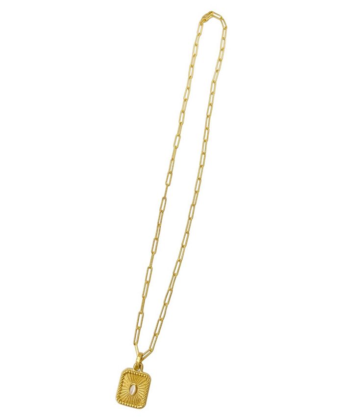 ADORNIA Paper Clip Chain Tablet Necklace Macy's