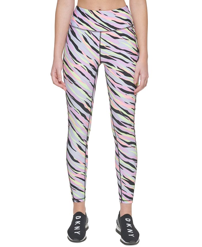 DKNY Women's Logo High Waist 7/8 Leggings Black Size X-Large