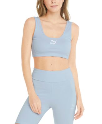 Puma - Women's Classics Ribbed Medium-Impact Sports Bra
