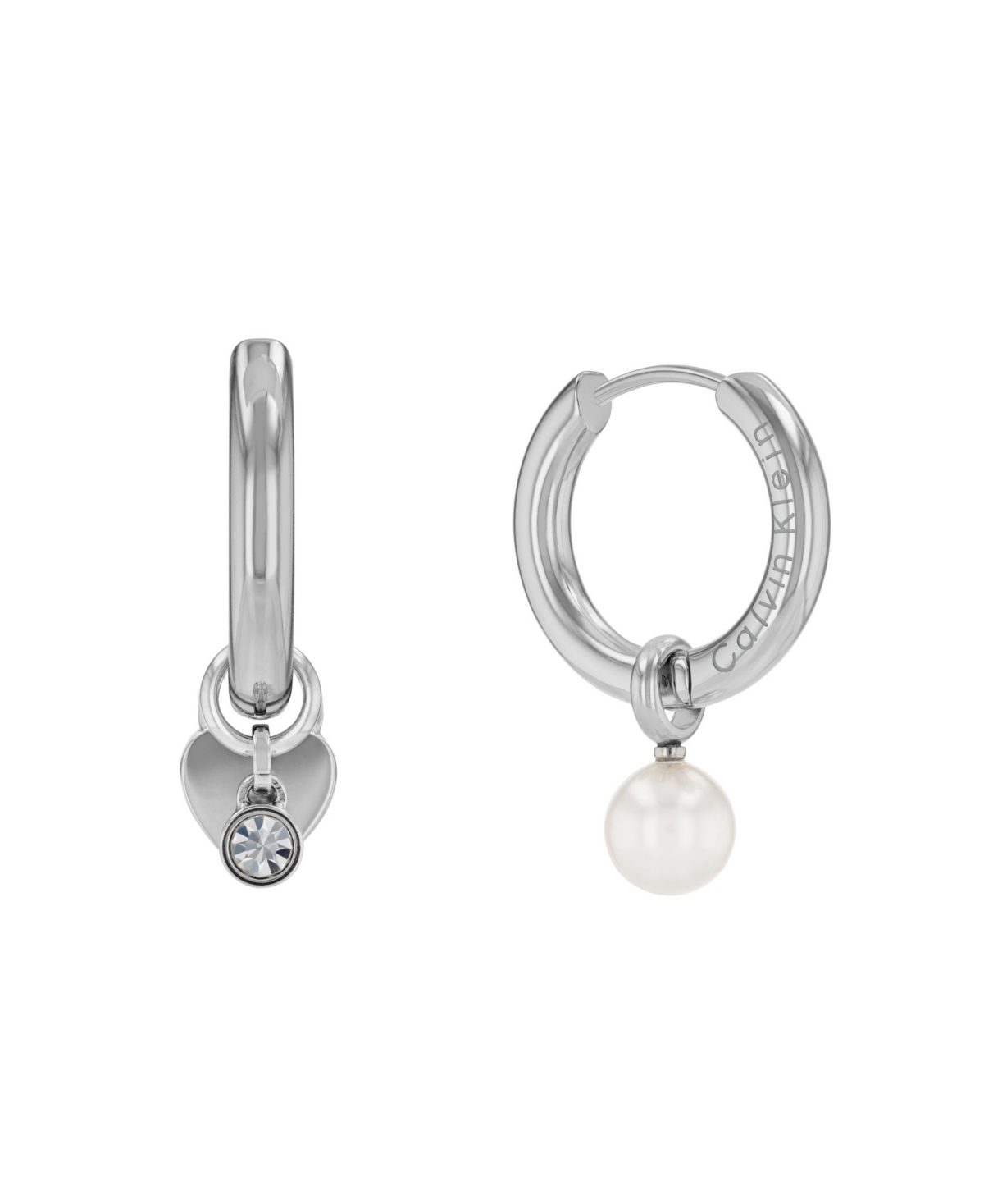 Women's Stainless Steel Huggie Earrings Gift Set - Silver-tone