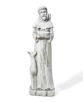 Glitzhome St. Francis Garden Statue Feeds Animals