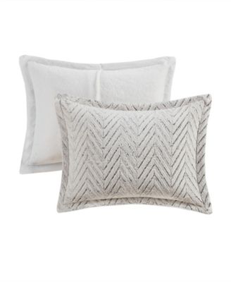 Adelyn Faux Fur 3-Pc. Duvet Cover Set, King