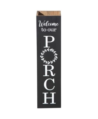 30" Double Sided Solid Boxed 'Welcome to our PORCH' Porch Sign