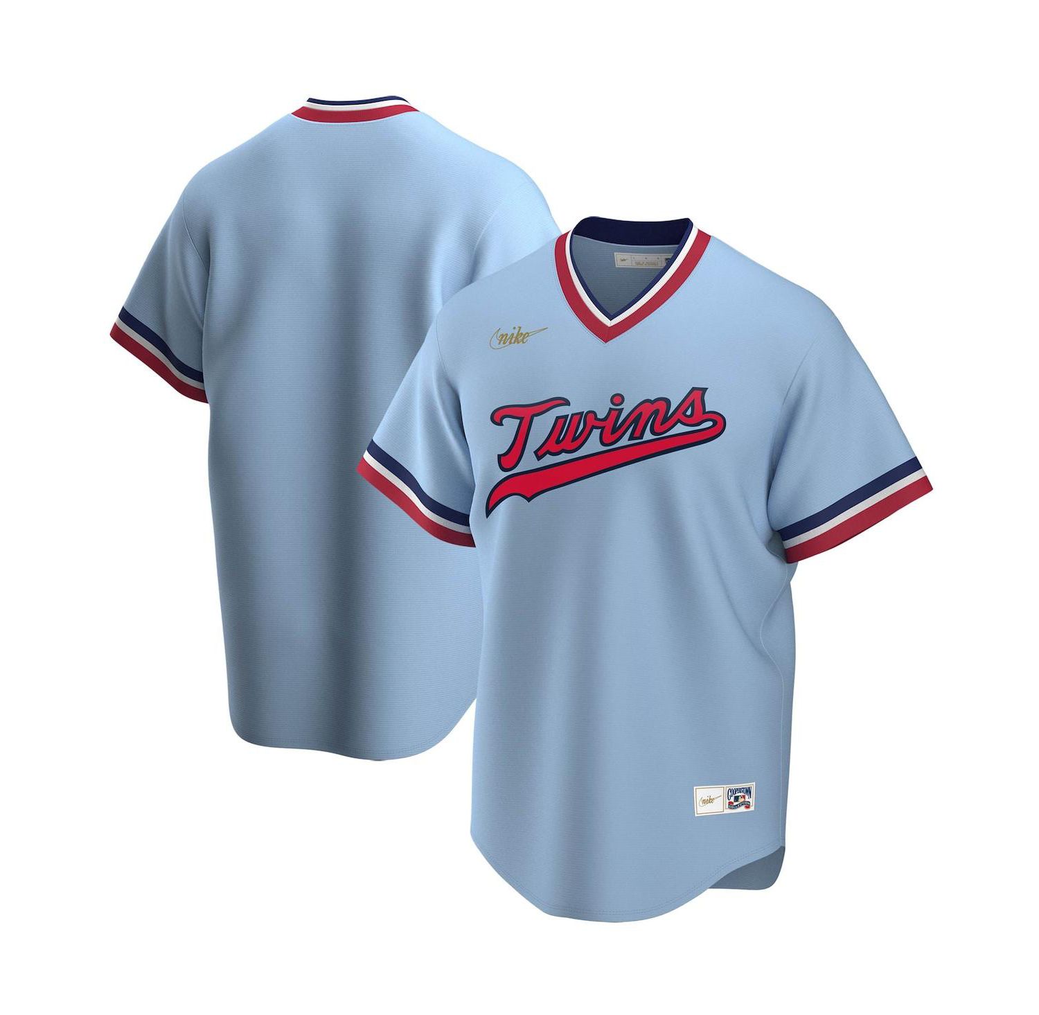 Men's Light Blue Minnesota Twins Road Cooperstown Collection Team Jersey