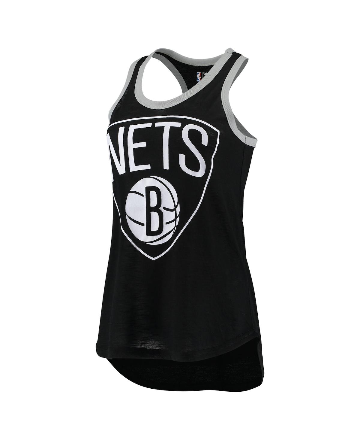 Women'sBrooklyn Nets Showdown Burnout Tank Top - Black