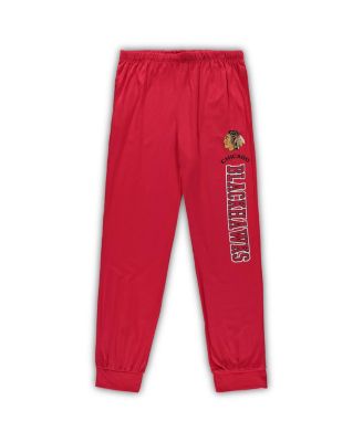 Men's Red Chicago Blackhawks Big and Tall Pullover Hoodie and Joggers Sleep Set