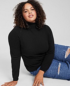 Plus Size Turtleneck Cashmere Sweater, Created for Macy's
