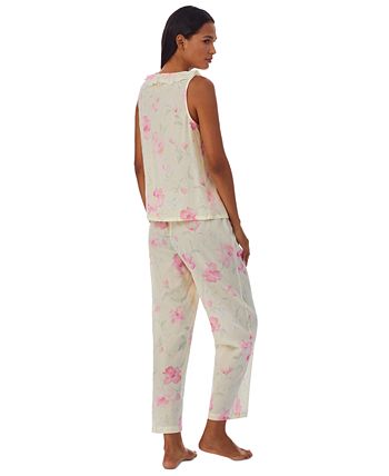 Lauren Ralph Lauren Ruffle-Front Sleeveless Pajama Set - Macy's