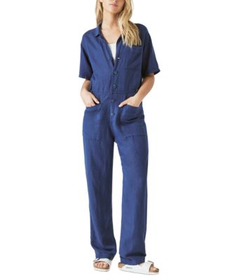 navy overlay jumpsuit