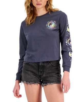 Rebellious One - Juniors' Roses Graphic-Print Hoodie