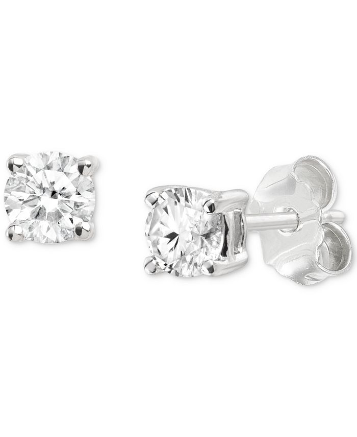 Macy's Diamond Stud Earrings (1/2 ct. t.w.) in 14k White Gold - Macy's