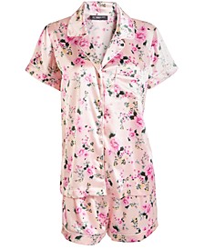 Girl's Mommy & Me Matching Satin Notched Collar Top & Shorts Pajamas Set, Created for Macy's	