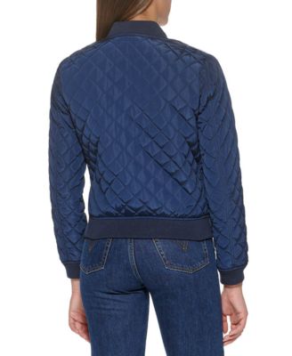 Women's Diamond Quilted Casual Bomber Jacket