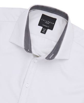 Men's Regular Fit Solid Wrinkle Free Performance Dress Shirt