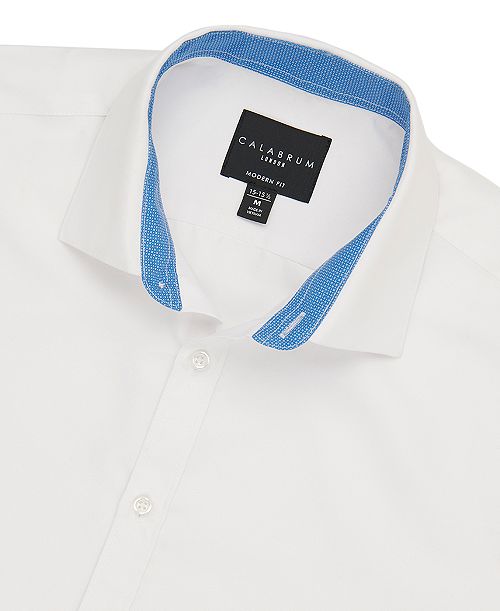 alfani Calabrum Men's Regular Fit Solid Wrinkle Free Performance Dress Shirt Men's Fashion & Accessories