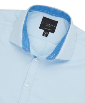 Men's Regular Fit Solid Wrinkle Free Performance Dress Shirt