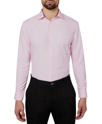 Men's Regular Fit Solid Wrinkle Free Performance Dress Shirt