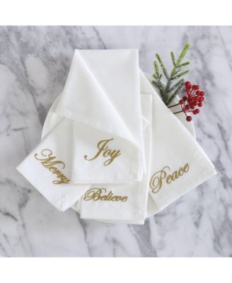 Holiday Sentiments Napkins, Set of 4